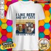 I Like Beer And My Cat And Maybe 3 People Vintage Shirt
