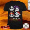 Skellington Halloween And Merry Christmas Happy Hallothanksmas Shirt,