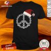 Nice Santa Hat Peace Merry Christmas Shirt - Design By Versiontee.com