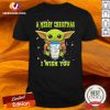 Baby Yoda A Merry Christmas Drink Dutch Bros Coffee I Wish You Christmas Shirt - Design By Versiontee.com