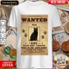 Hot Bella Black Cat Wanted Vertical Poster Shirt