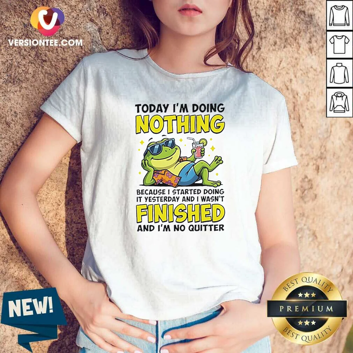 Awesome Frog Today I'M Doing Nothing V-Neck Shirt Awesome Frog Today I'M Doing Nothing V-Neck Shirt