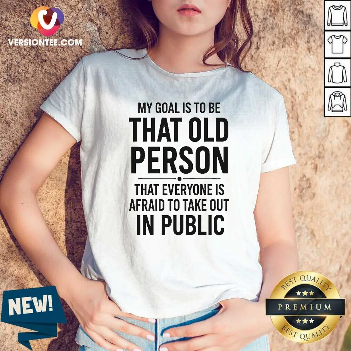 Awesome My Goal Is To Be V-Neck Shirt Awesome My Goal Is To Be V-Neck Shirt