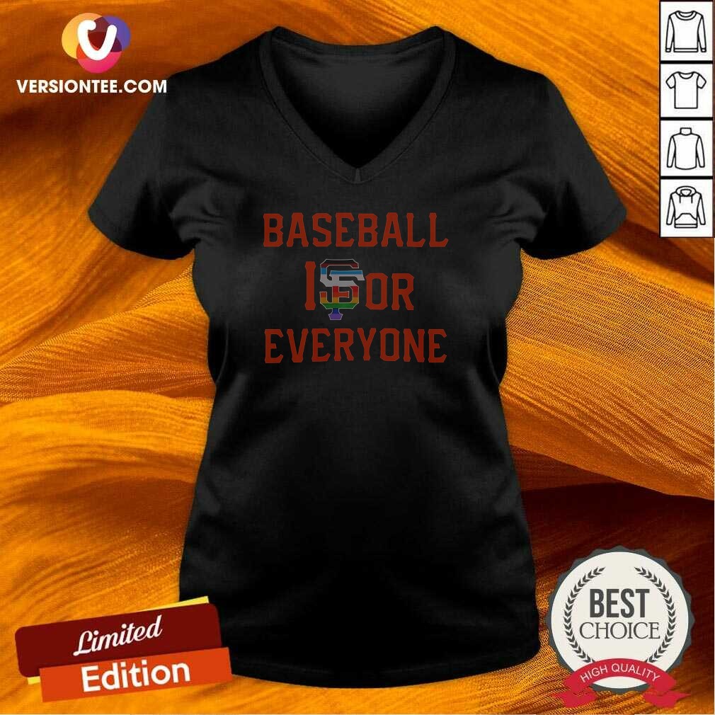 Awesome San Francisco Giants Baseball Is For Everyone LGBT V-Neck Shirt