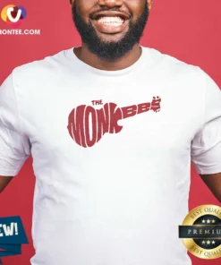 Awesome The Monkees Guitar Logo shirt optimized in a classic crew neck style with vibrant graphic print