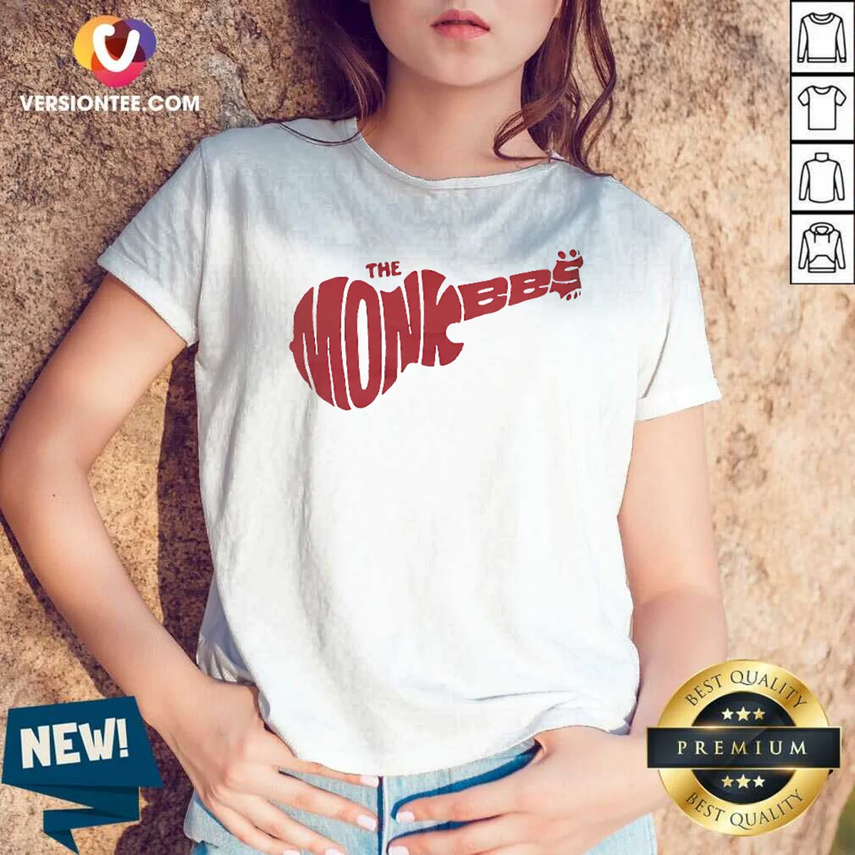 Awesome The Monkees Guitar Logo Shirt V-Neck Shirt Awesome The Monkees Guitar Logo Shirt V-Neck Shirt
