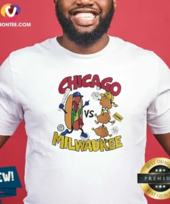Funny Chicago Cubs Vs Milwaukee Brewers Baseball Hot Dog Cheese Curds