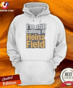 Funny I'M Still Calling It Heinz Field Pittsburgh Nostalgia Bold Varsity Text hoodie optimized in black with bold varsity lettering
