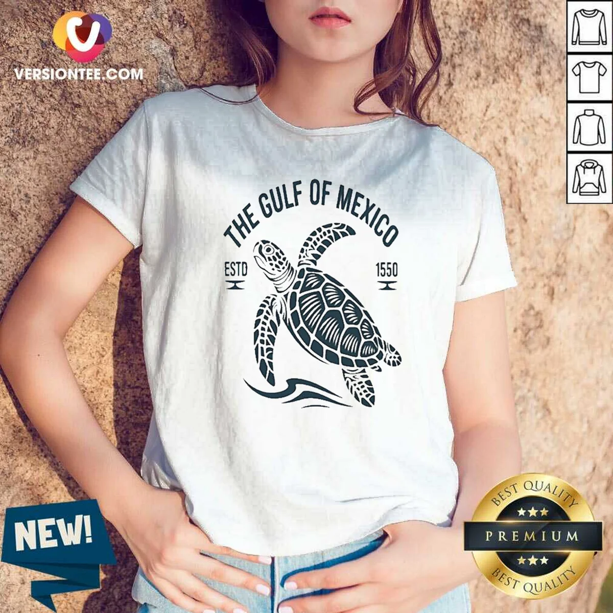 Funny Sea Turtle The Gulf Of V-Neck Shirt Funny Sea Turtle The Gulf Of V-Neck Shirt