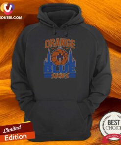 Good Orange And Blue Skies New York Knicks Basketball Team Logo Skyline Hoodie