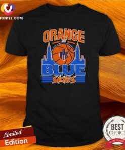 Good Orange And Blue Skies New York Knicks Basketball Team Logo Skyline
