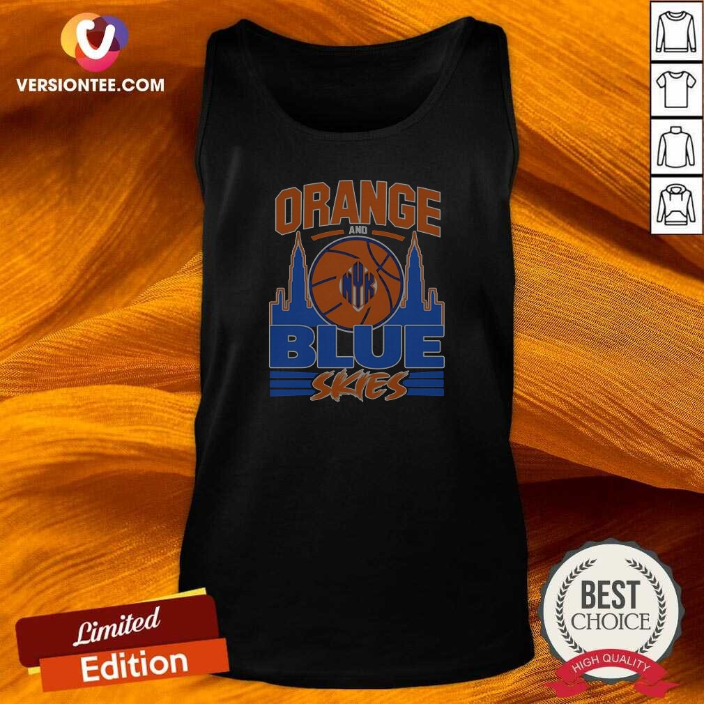 Good Orange And Blue Skies New York Knicks Basketball Team Logo Skyline Tank Top