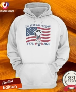 Good Snoopy Wearing Sunglasses 250 Years Of Freedom 1776 2026 Hoodie