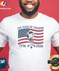 Good Snoopy Wearing Sunglasses 250 Years Of Freedom 1776 2026