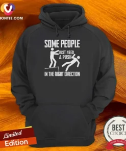 Nice Stick Figure Dark Humor Ledge Fall Some People Just Need A Push In The Right Direction Hoodie
