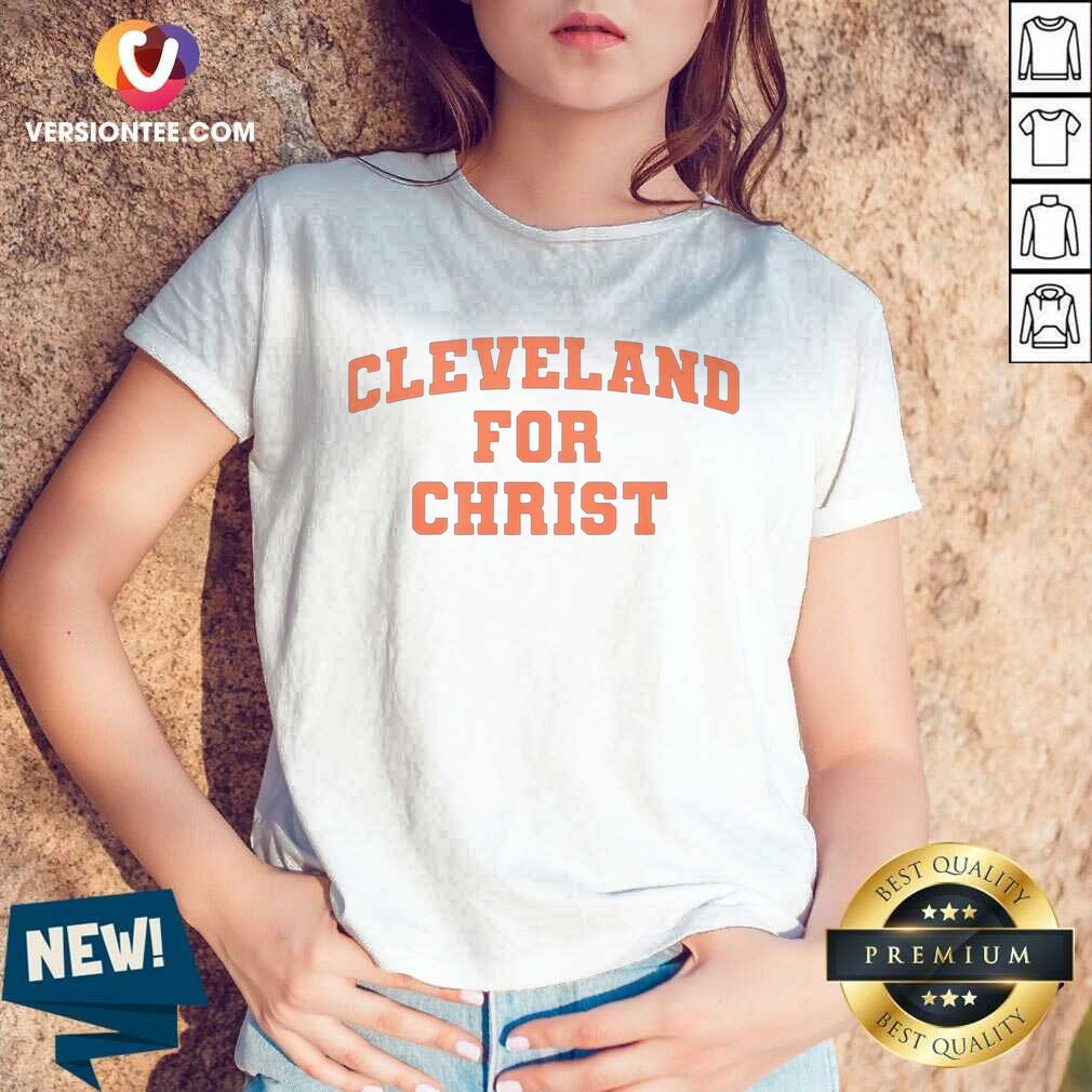 Official Cleveland for Christ Shirt Optimized Shirt on V-Neck Shirt Official Cleveland for Christ Shirt Optimized Shirt shown as a v-neck shirt preview