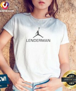 Official Lenderman Jordan Chicago Bulls Basketball Player Air Jumpman Logo V Neck Shirt v neck optimized front view