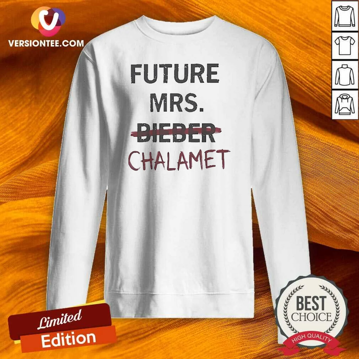 Original Kylie Jenner Future Mrs Chalamet Sweatshirt Original Kylie Jenner Future Mrs Chalamet Sweatshirt