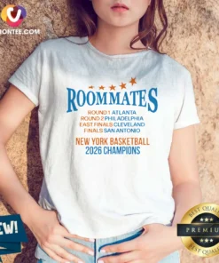 Original Roommates Atlanta Philadelphia Cleveland And San Antonio New York Knicks Basketball 2026 C V-Neck Shirt
