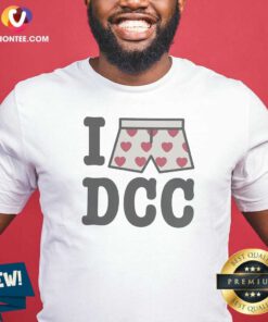 Original Top I Heart Print Boxers DCC shirt optimized showing a casual crew neck with heart print design