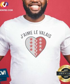 Original Valais Switzerland Canton J'Aime Le Valais Heart Symbol Patriotic Emblem
