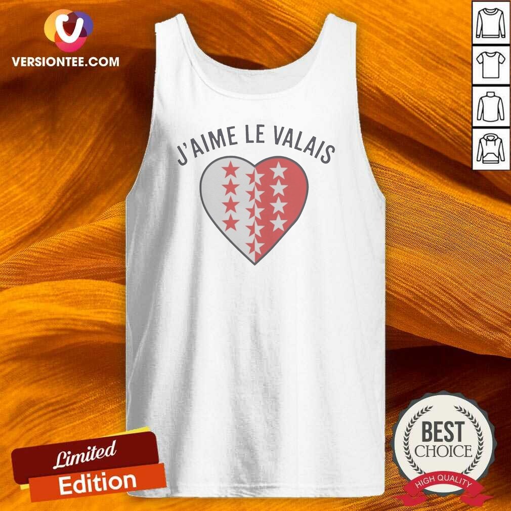 Original Valais Switzerland Canton J'Aime Le Valais Heart Symbol Patriotic Emblem Tank Top