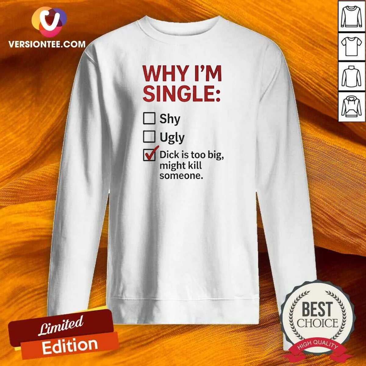 Original Why I'M Single Check Mark Sweatshirt Original Why I'M Single Check Mark Sweatshirt