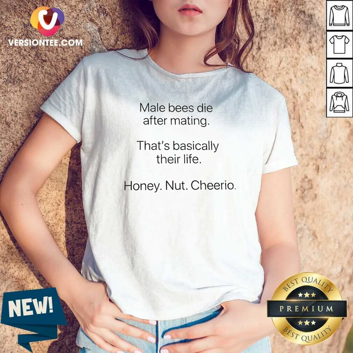 Premium Male Bees Die After Mating V-Neck Shirt Premium Male Bees Die After Mating V-Neck Shirt