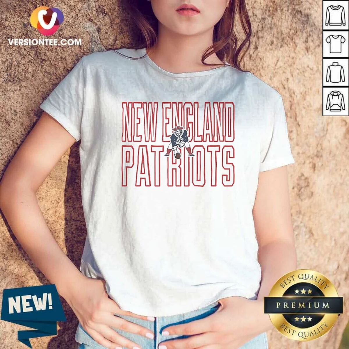 Premium Robert Kraft New England Patriots V-Neck Shirt Premium Robert Kraft New England Patriots V-Neck Shirt