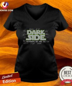 Premium Seattle Seahawks Dark Side Revenge Of The 12s Signatures v neck optimized in dark fabric with team-themed graphic