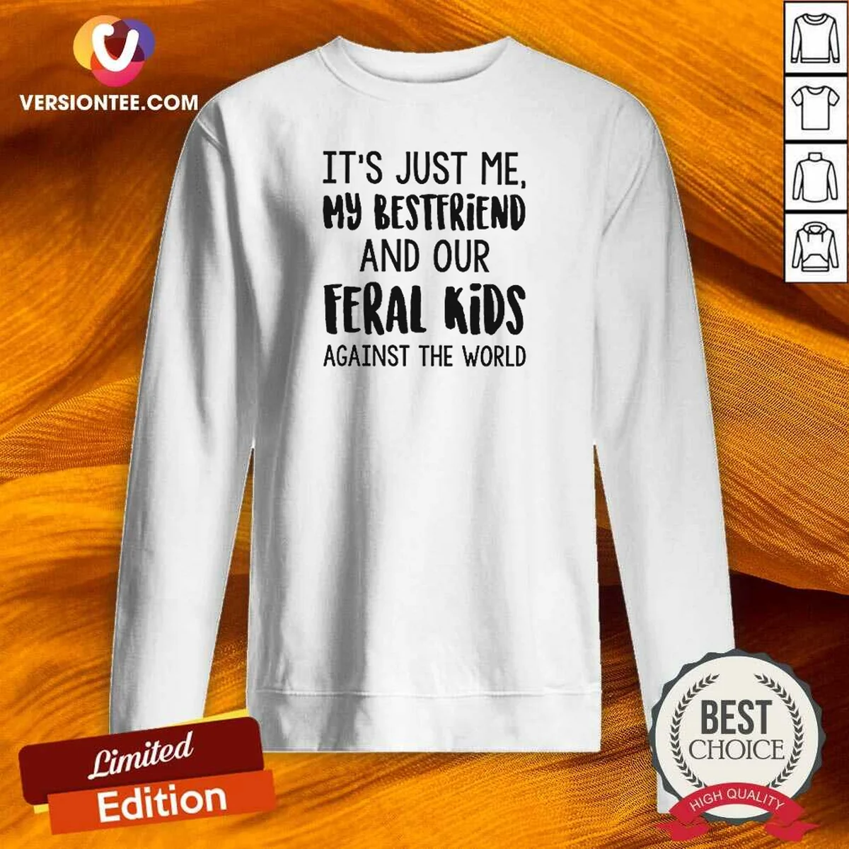 Pretty Its Just Me My Best Friends And Our Feral Kids Against The Worldweater Sweatshirt