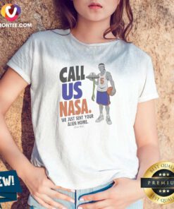 Pretty Victor Wembanyama Call US NASA We Just Sent Your Alien Home V-Neck Shirt