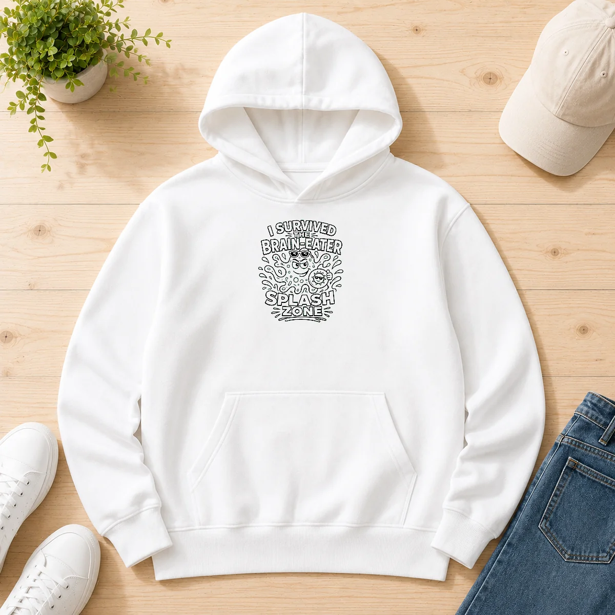 Awesome Brain Eater Splash Zone Line Hoodie Awesome Brain Eater Splash Zone Line Hoodie