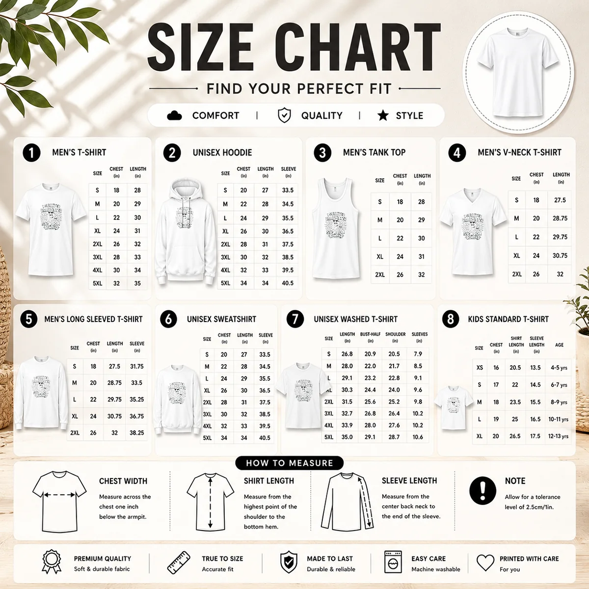 Awesome Brain Eater Splash Zone Line Art Copy Size Chart Size chart for Awesome Brain Eater Splash Zone Line Art Copy with measurements in inches and centimeters