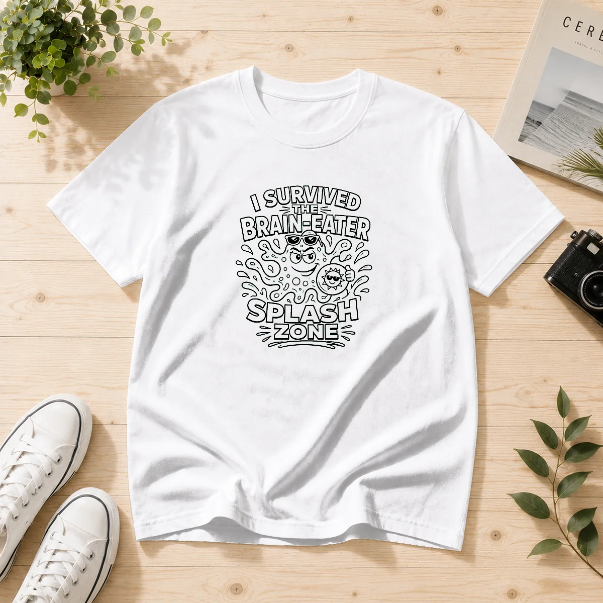 Awesome Brain Eater Splash Zone Line Shirt Awesome Brain Eater Splash Zone Line Shirt