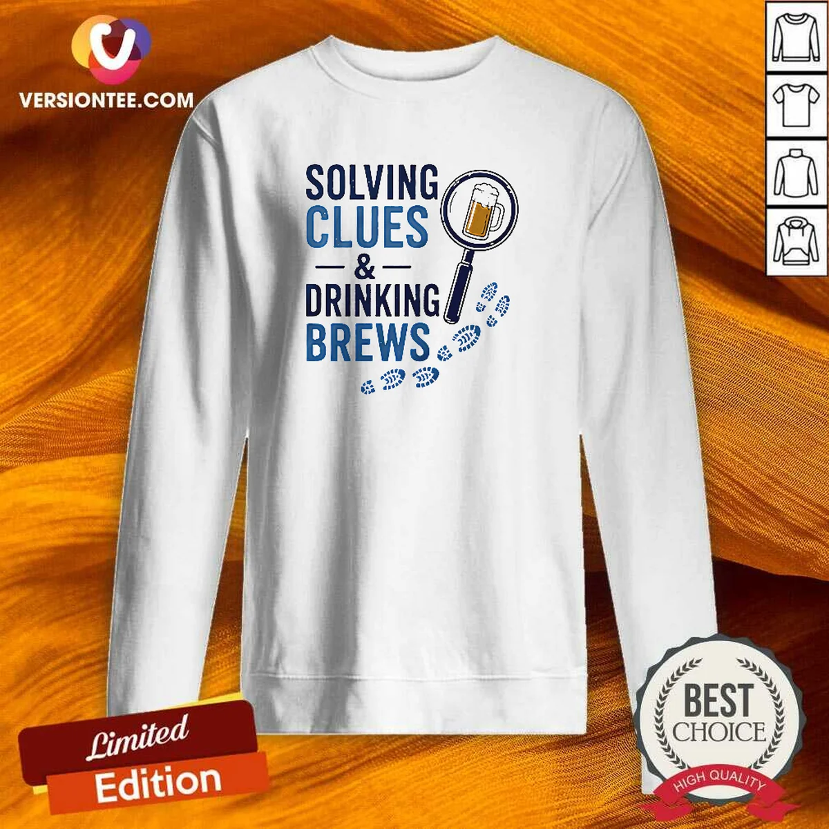 Awesome Solving Clues And Drinking Brews Detective Sweatshirt