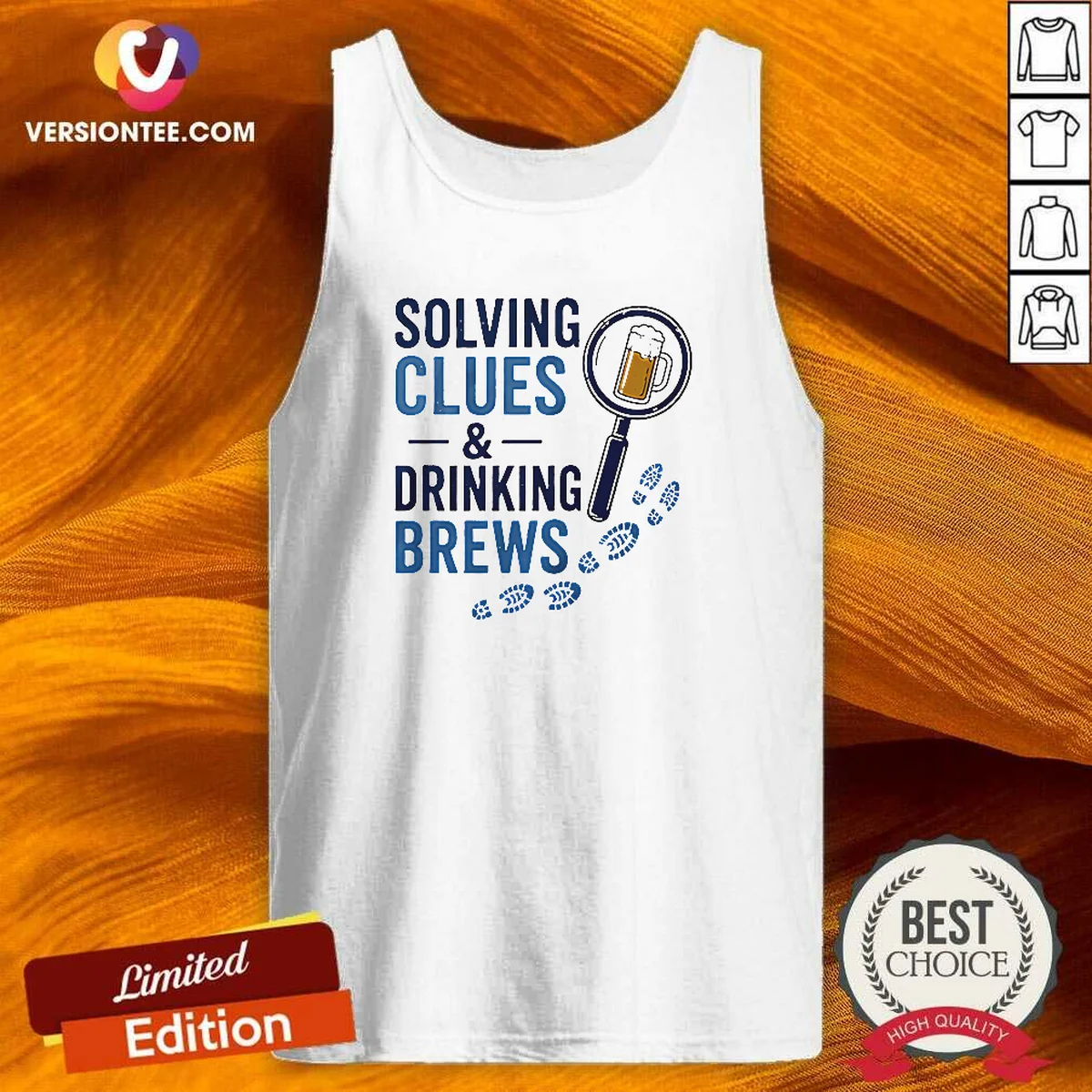 Awesome Solving Clues And Drinking Brews Tank Top Awesome Solving Clues And Drinking Brews Tank Top