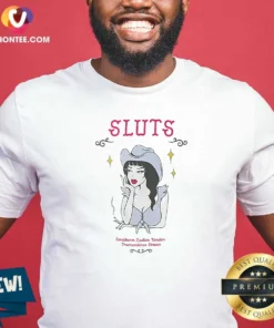 Funny SLUTS Southern Ladies Under Tremendous Stress shirt optimized for clear view of graphic on cotton tee