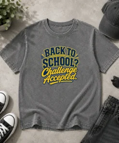 Good Back To School Challenge Accepted Vector Washed T-Shirt