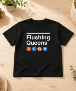 Good Flushing Queens L F G M New York Mets Baseball Kids T-Shirt