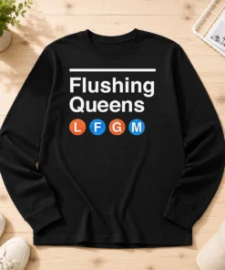 Good Flushing Queens L F G M New York Mets Baseball Long Sleeve Shirt