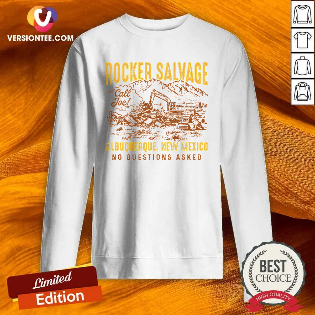 Good Rocker Salvage Call Joe Albuquerque Sweatshirt Good Rocker Salvage Call Joe Albuquerque Sweatshirt