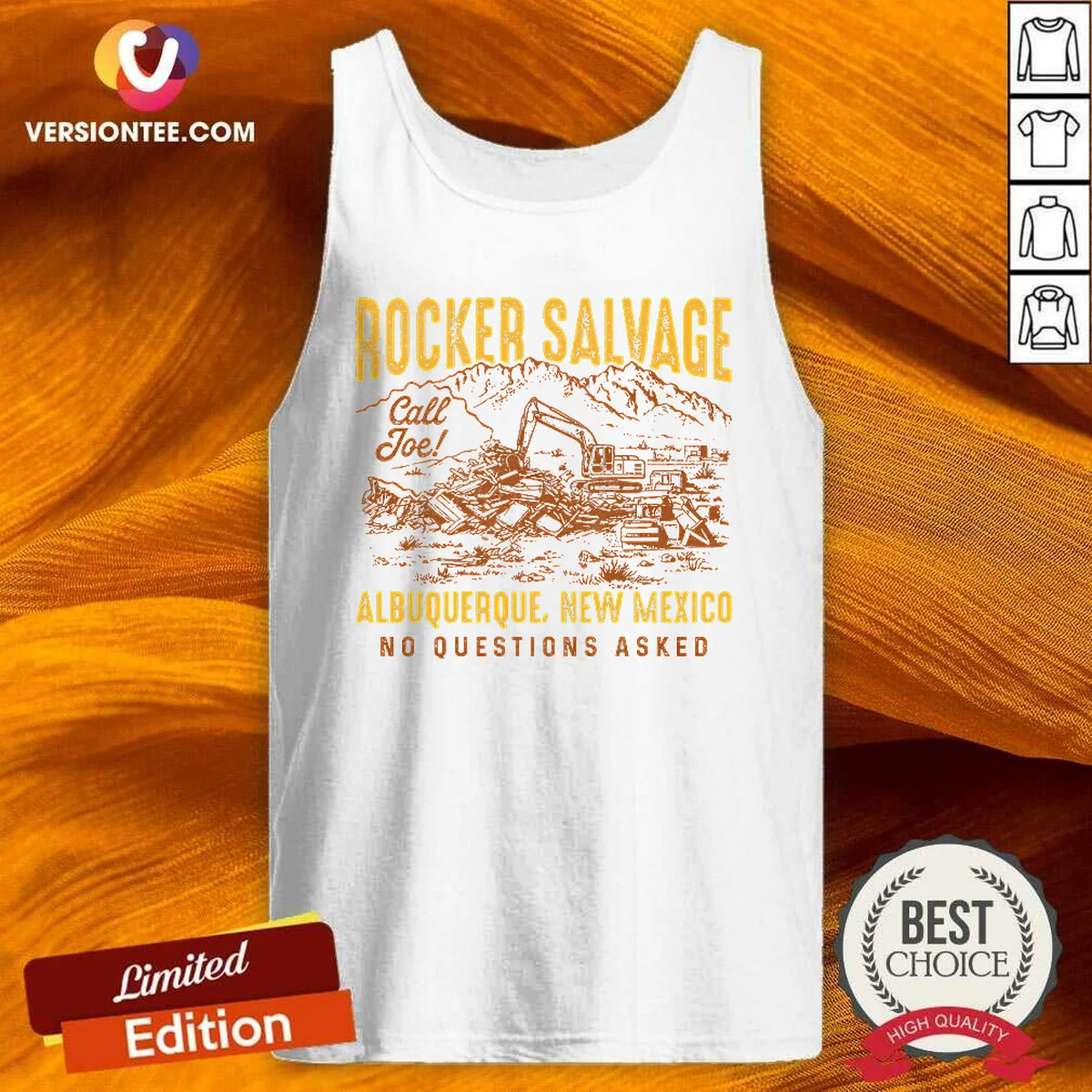 Good Rocker Salvage Call Joe Albuquerque Tank Top Good Rocker Salvage Call Joe Albuquerque Tank Top