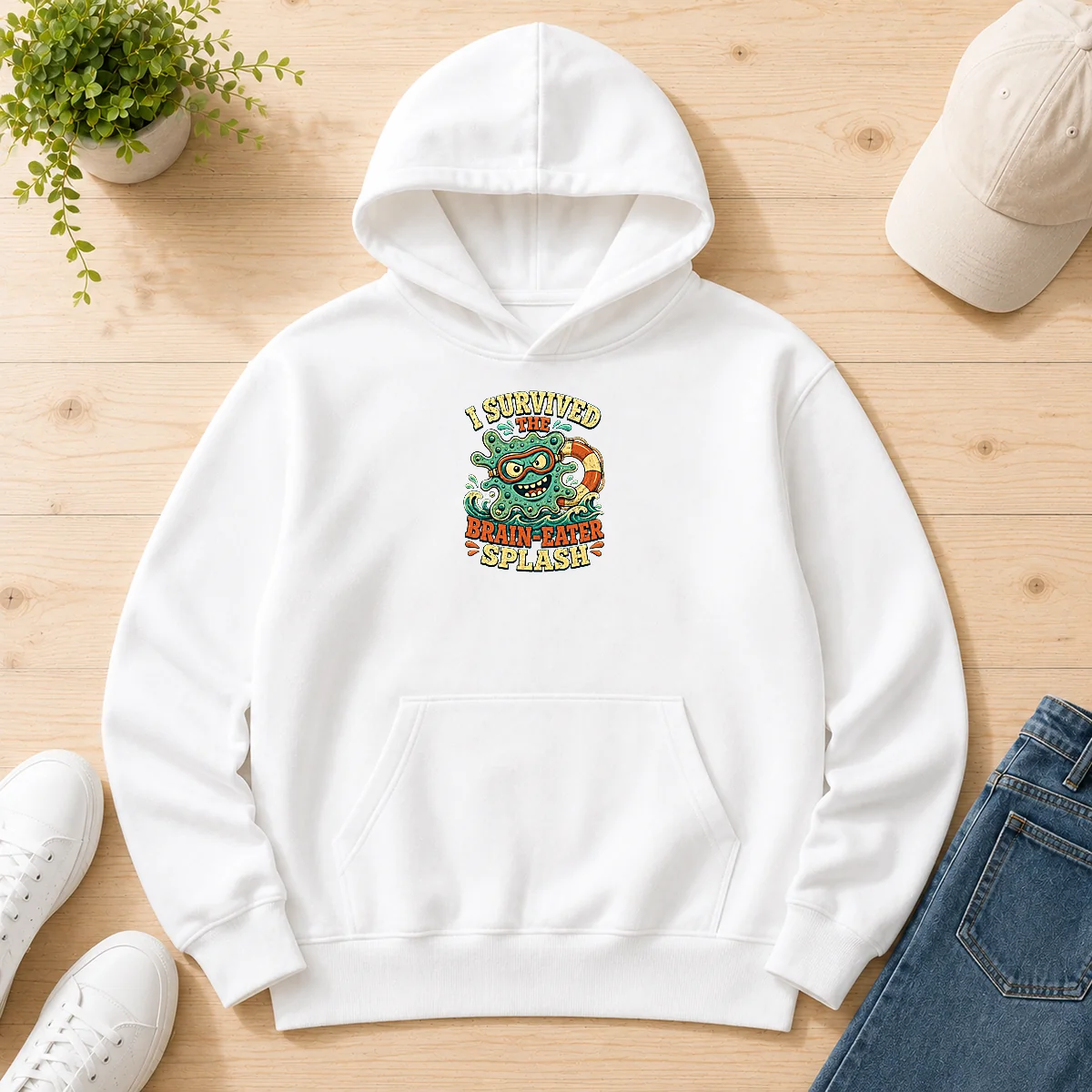 Good Vintage Brain Eater Splash Survivor Hoodie Good Vintage Brain Eater Splash Survivor Hoodie