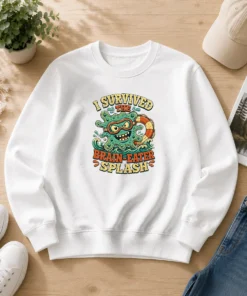Good Vintage Brain Eater Splash Survivor Retro Copy Sweater