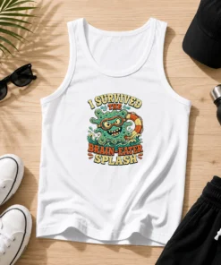 Good Vintage Brain Eater Splash Survivor Retro Copy Tank Top