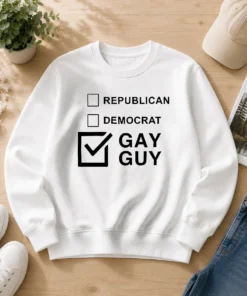 Hot Gay Guy Republican Democrat Ballot Election Checkbox Humor Sweater