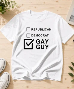 Hot Gay Guy Republican Democrat Ballot Election Checkbox Humor