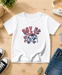 Hot Kid'S Bay FC Soccer Player Ash Kids T-Shirt