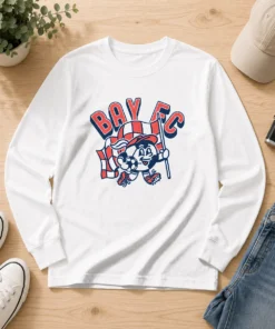 Hot Kid'S Bay FC Soccer Player Ash Long Sleeve Shirt